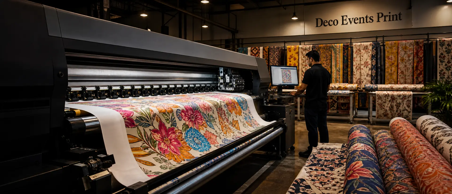 Production d’impression textile grand format